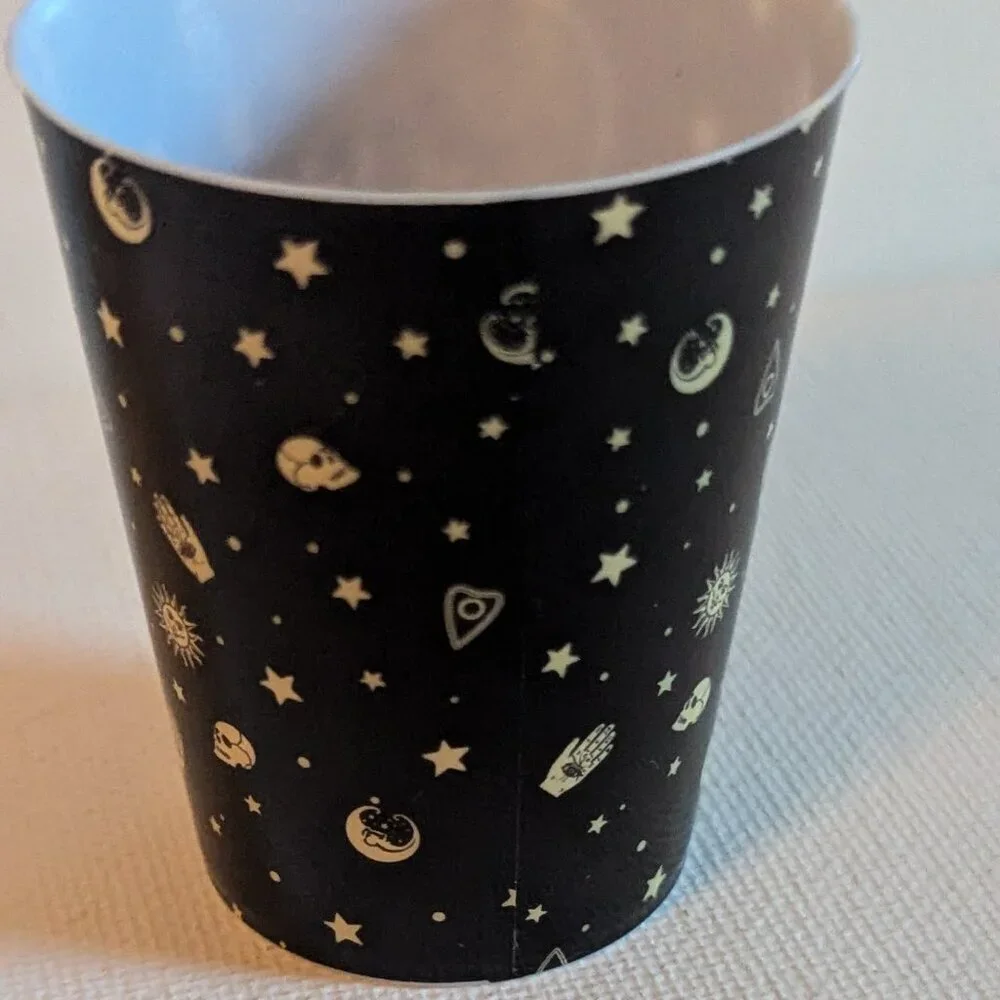 NWT Spooky Oujia Board Black Shot Glass Halloween Bar Party Planchette Stars NEW
